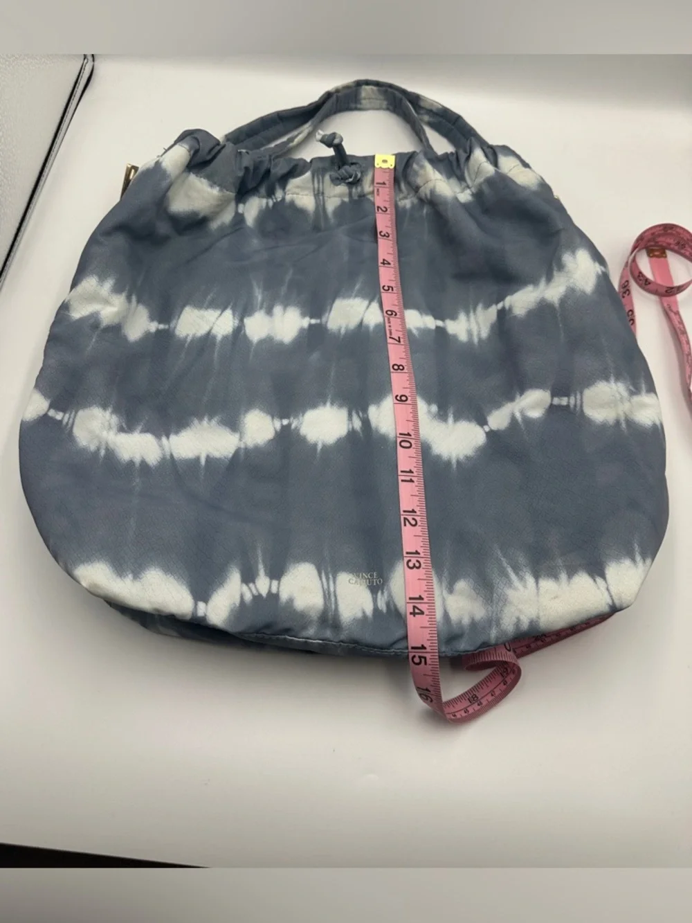 Vince Camuto Harlo Nylon Backpack Good Grey Gray & White Tie Dye